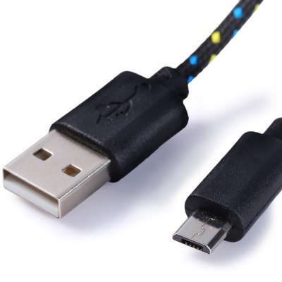 Fabric Braided Data Charging Cable 1 Meter